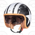 Casque de scooter de moto vintage Bandit approuvé sur mesure CRUIZER avec visièr
