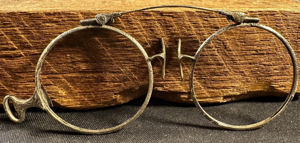 T&P 12k  14 GF Hand Etched Eye Glasses/Spectacles Lorgnette Style PINCE NEZ - Image 3 of 4