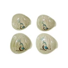 (4) Red Wing Bob White Quail Lug Handle 5.75" Bowls