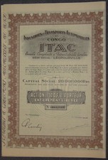 Przemysł i transport Samochody au Kongo ITAC 1928