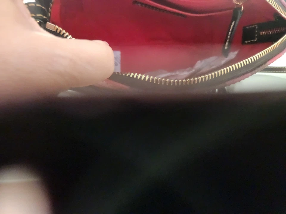 Nuevo Bolso Bandolera Dooney & Bourke Suki Buffalo Check Rojo/Negro Foto 4 de 4