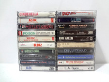 Cassette Lot 20 Tapes Heavy Metal Rock Various Artists AC/DC Van Halen Skid Row