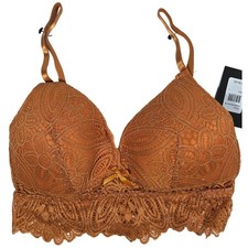 Frederick's of Hollywood Haley Lace Wireless Pullover Bralette L NWT