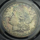 1883-O Morgan Dollar PCGS MS-63 - Dark Rainbow Obverse Toning!
