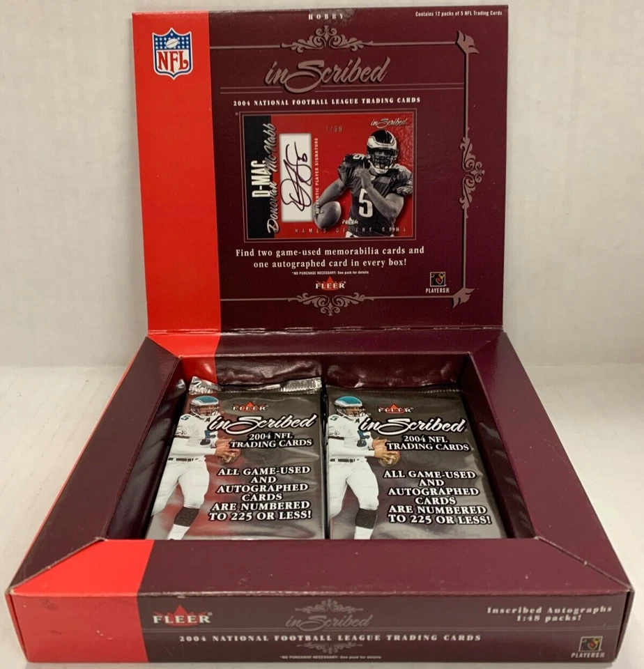 2004 FLEER INSCRIBED NFL FOOTBALL PACK ELI MANNING RC AUTO NEW SEALED - Image 3 of 3