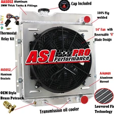 ASI 3 ROW Aluminum Radiator+Shroud Fan FOR 1964~1966 FORD MUSTANG V8 260 289 AT