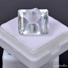 Certified 13.30Ct Natural Unheated Blue Aquamarine Octagon Cut Gemstone For Ring