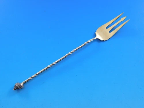 Number 11 by Gorham Sterling Silver Cocktail Fork GW 3D Shell with Twist 5 5/8"