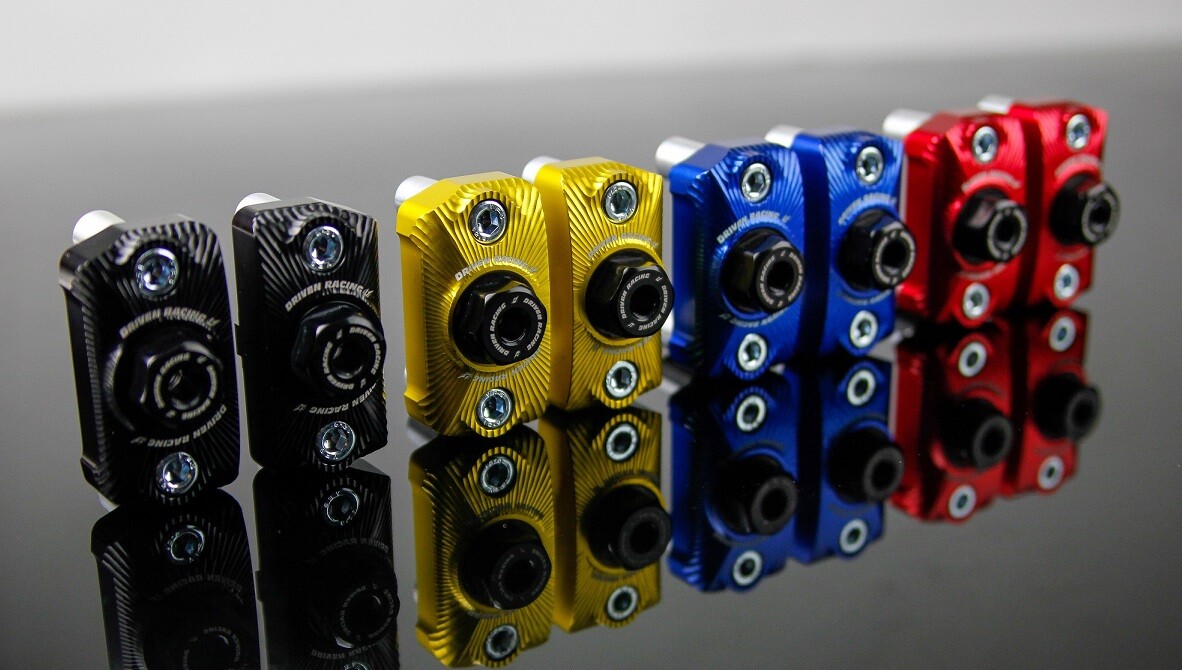 Driven Racing CAPTIVE AXLE BLOCK Adjusters Kawasaki Ninja 400
