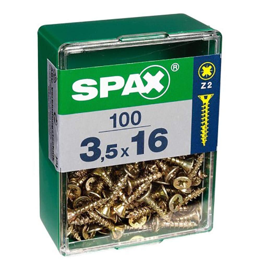 Box Of Screws Spax 4081020200122 Wood Screw Flat Head (2 X 12 Mm) (... NUOVO