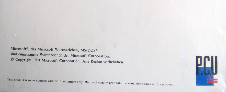 Microsoft MS-DOS 5 Betriebssystem PCU 1991 Vintage in OVP- Rarität !!! - Bild 2 von 3