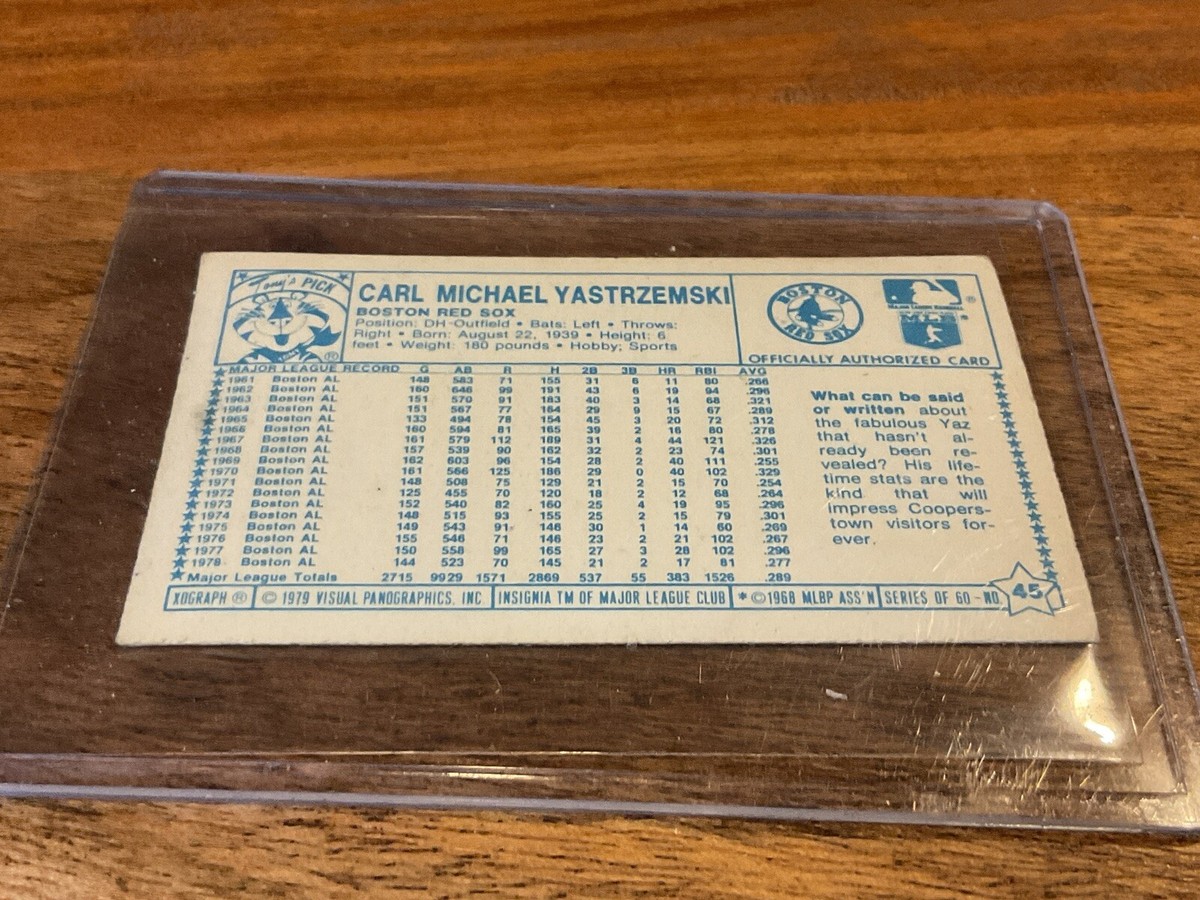 1979 KELLOGGS 3D Superstars #45 CARL YASTRZEMSKI HOF Red Sox
