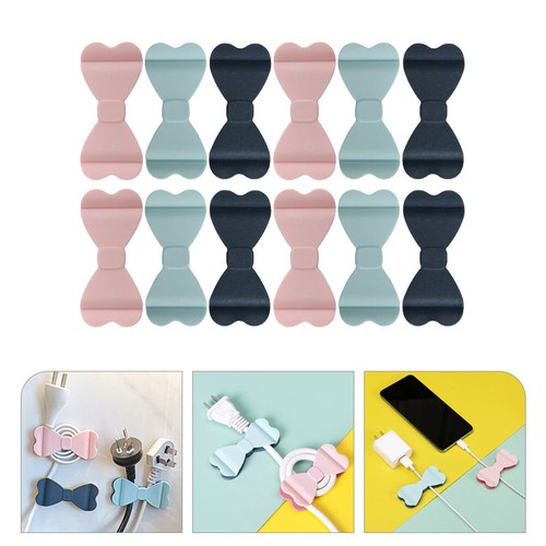 12 Pcs Plug Holder Cord Management Winder Adhesive Cable Organizers - 第 2/11 張圖片