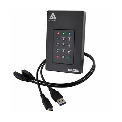 Apricorn 1TB Aegis Fortress L3- FIPS Level 3 Validated USB 3.0 Hardware Encry...