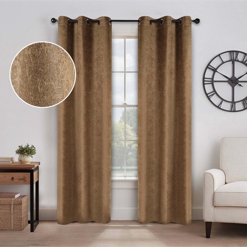 Senna Textured Washable Room Darkening Blackout Curtains, Set of 2 Panels - 第 26/90 張圖片