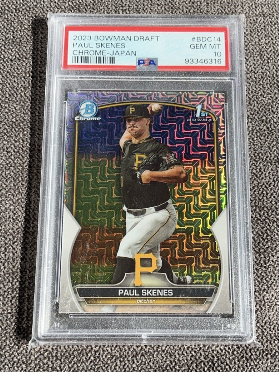 2023 Bowman Draft Chrome Paul Skenes 1st Bowman Japan Refractor BDC-14 PSA 10