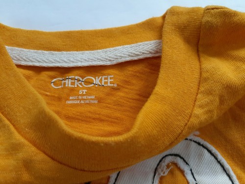 Cherokee Jungen T-Shirt Gelb Baseball Kurzarm Größe 5T - Bild 7 von 12