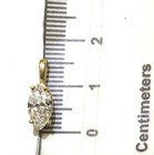GIA certified 14k yellow gold SI2 D .90ct marquise diamond pendant estate  — photo 7