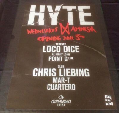 HYTE 2015 LOCO DICE @ AMNESIA CLUB - IBIZA CLUB POSTERS - TECHNO HOUSE MUSIC DJ