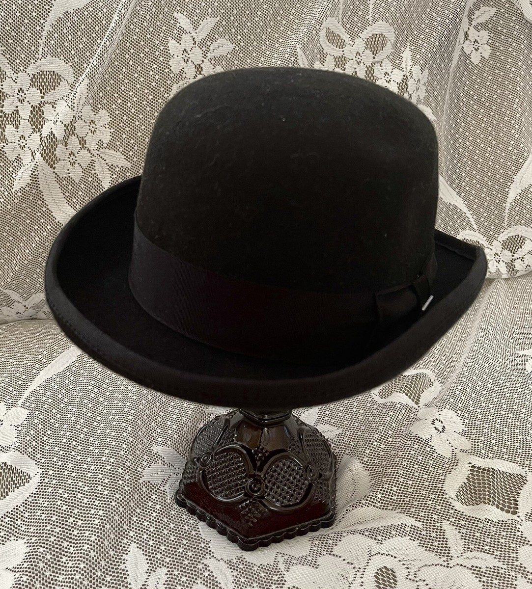 Women\'s Black Wool Bowler Hat Ladies Vintage Style Hat Wool Felt Hat Black Gray Wide  main image 4