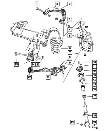 Genuine Mopar 2005-2009 Dodge Dakota Suspension Shock Absorber 5174563AG