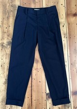 Alice & Olivia Women’s Size 4 Black Pleated Wool Blend Pants Dress Career