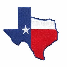 Texas Flag State Iron On Embroidered Applique Patch
