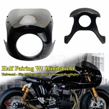 Headlight Half Fairing For Harley Thruxton BMW Suzuki Ducati Kawasaki Cafe Racer