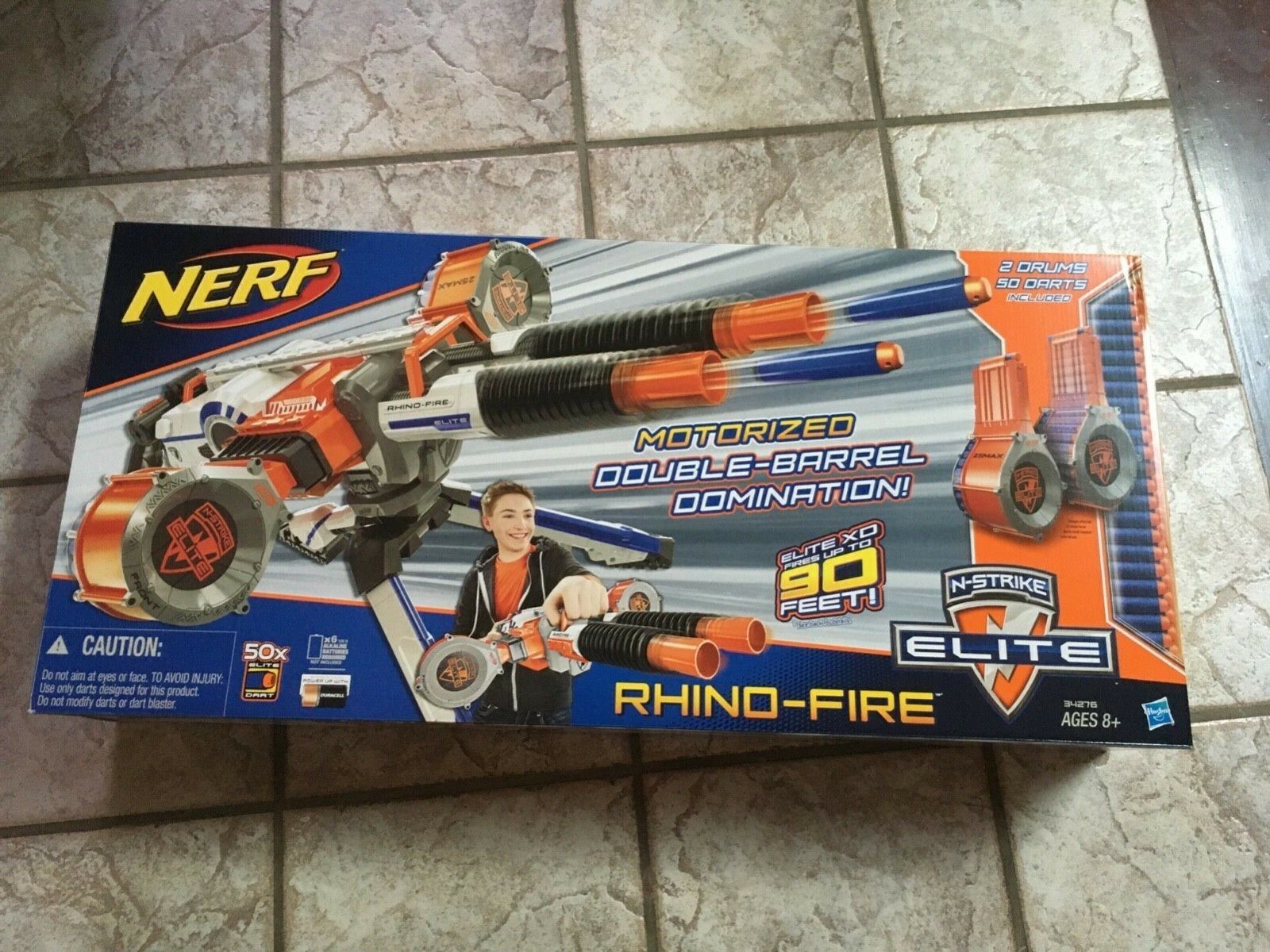 Nerf N-Strike Elite XD Rhino-Fire : Double cannon, tir automatique et  trépied pour le plus gros pistolet officiel Nerf 