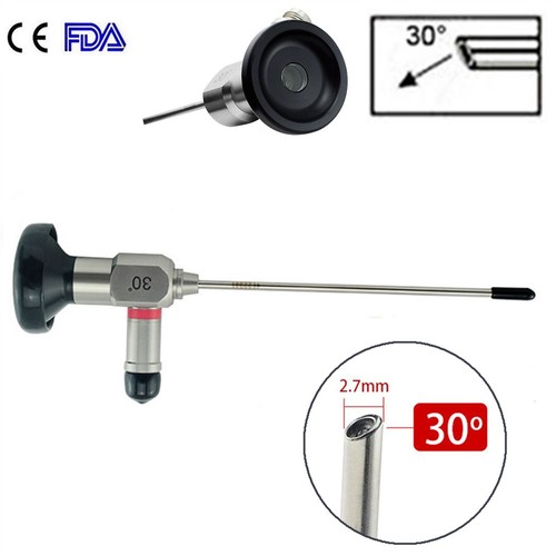 Otoscope/Endoscope Rigide ORL 2,7mm X 110mm - Angle 30° - IP67 - Capture Photo/Vidéo