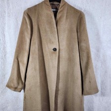 Cappellini By Peserico Spa Women's Suri Alpaca Coat Size 50 It Made In Italy Tan