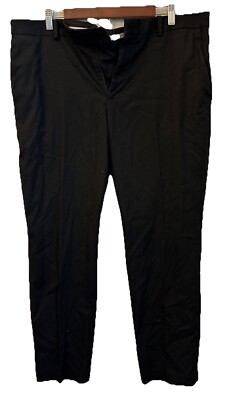 Men s Perry Ellis Performance Black Dress Pants Size 38X 30 (304)