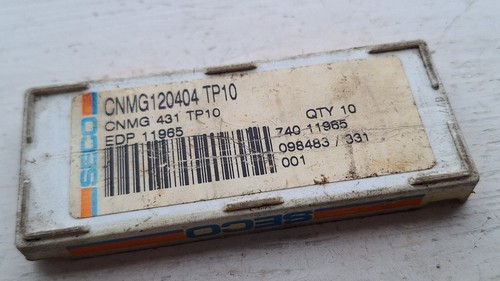 7 Seco carbide inserts CNMG120404 TP10 ( CNMG 120404 CNMG431 steels & stainless - Picture 2 of 2