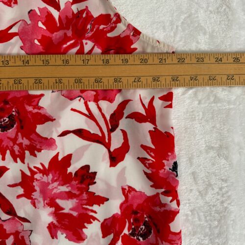 Dalia Women's Sleeveless Blouse Size XL Red/White Floral Print - Picture 4 of 5