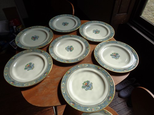 Set of 12 LENOX AUTUMN Fine China Dinner Plates Vintage Gold Backstamp 10.5” - Bild 6 von 9