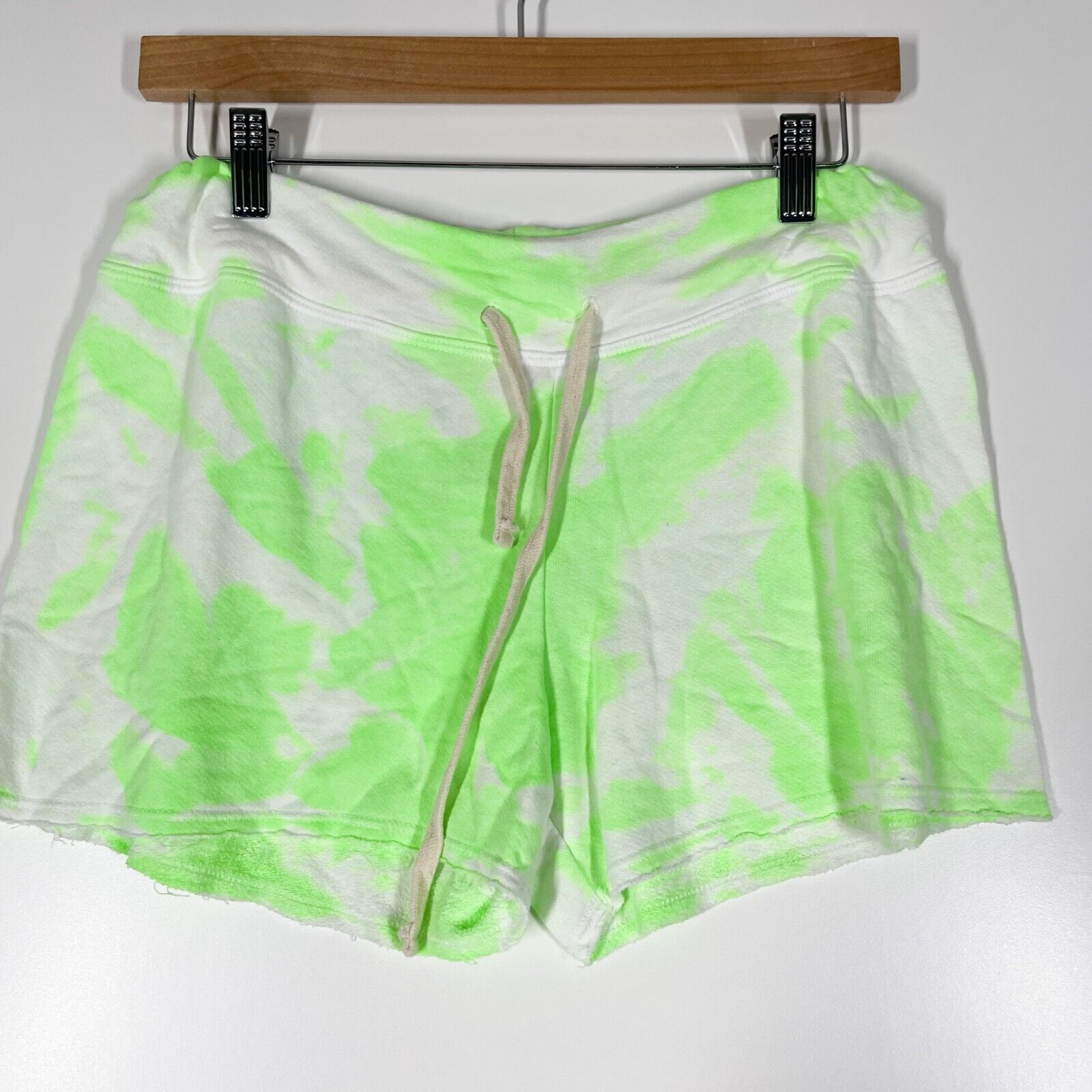 Sundry French Terry Sweat Shorts Women's Pop Lime Tie Dye