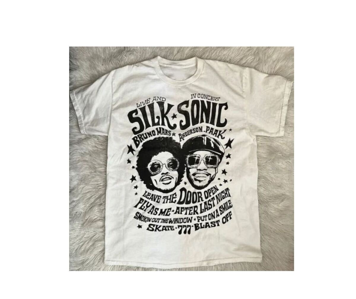 Silk Sonic #Bruno Mars t-shirt, music shirt, gift for fan, Anderson Paak  TE2933