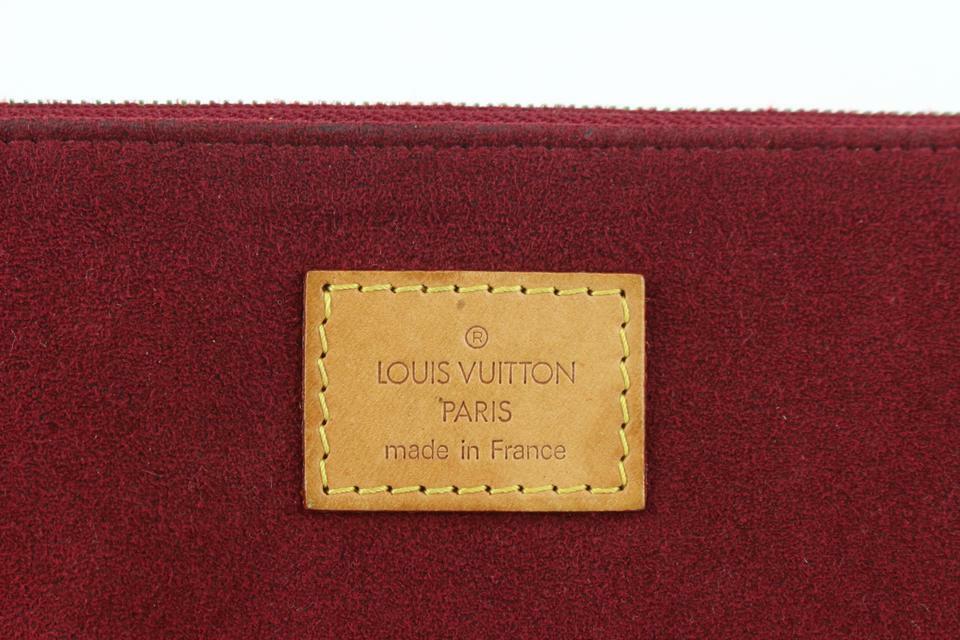 Louis Vuitton アラマント・ボルドーケース Louis Vuitton Burgundy Alcantara Suede Accessories Pouch Pochette
