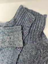 LL Bean Vintage Button Up Cardigan Sweater Sz. M REG Wool Blend GHM4