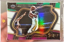 2022-23 Select Zion Williamson Green White Purple Prizm Courtside Card #224