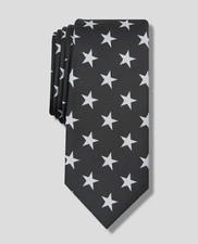  60 INC International Concepts Men's Black Star Slim Skinny Necktie Tie 58x2.5