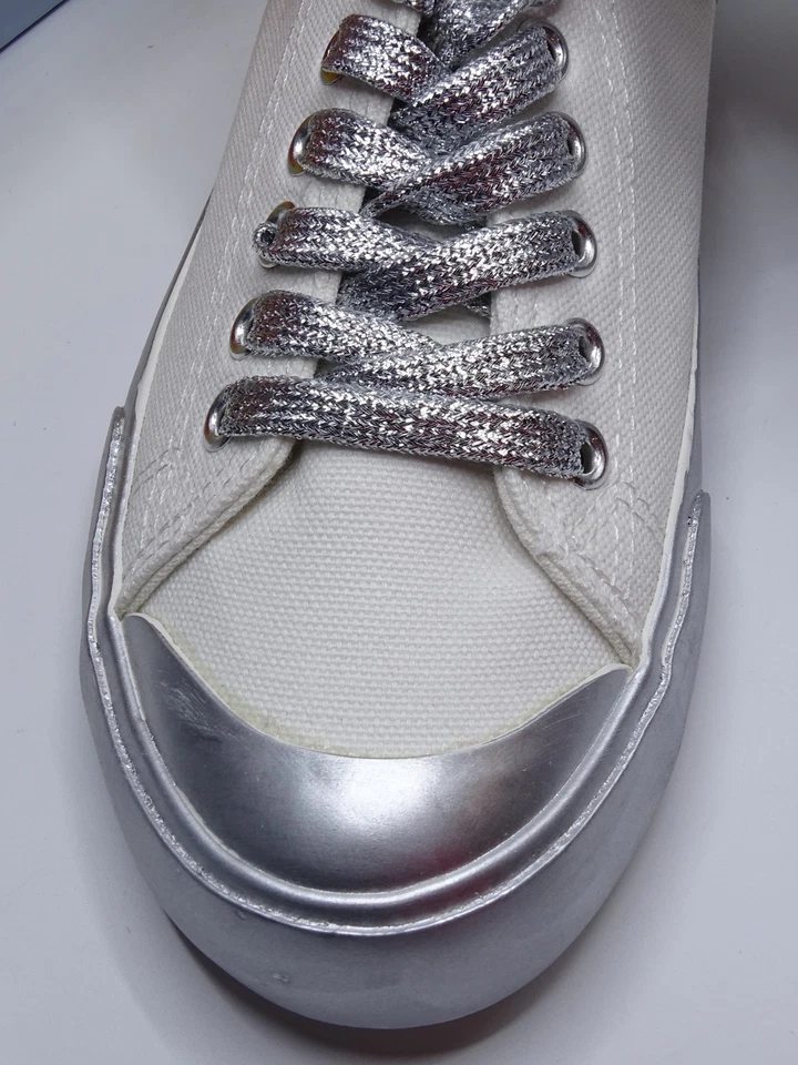 NEW Rocket Dog Jetson JCK Athletic Girls Shoes SILVER WHITE GROOVY Kids 2 M - Image 4 of 4