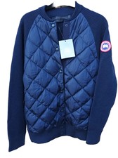 Canada Goose Hybridge Quilted Knit Bomber Jacket Navy Blue Sz Xs Rp£625 Bnwt New