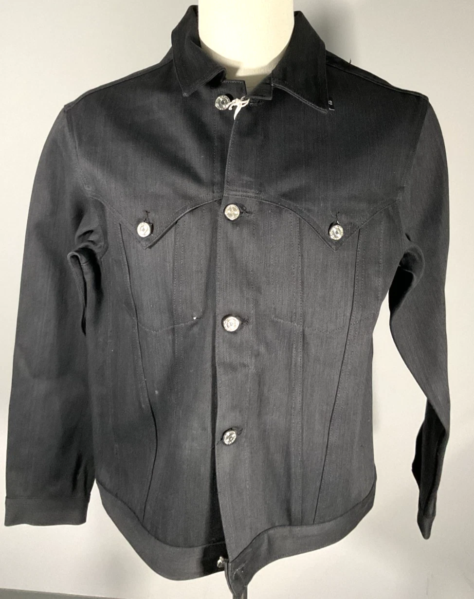 Midnight Studios Hollywood Men's Size M Black Denim Jacket NWT