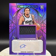 Panini Obsidian Devin Carter Rookie Auto Purple Flood /75 Kings RJI-DEV