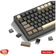 Womier 138 Keys Retro PBT Keycap Set with Puller for Multiple Keyboard Layouts