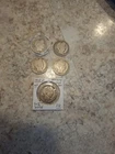 Lot of 5 Circulated Barber Silver Half Dollars - 1904, 1906, 1908, 1909, 1915-D