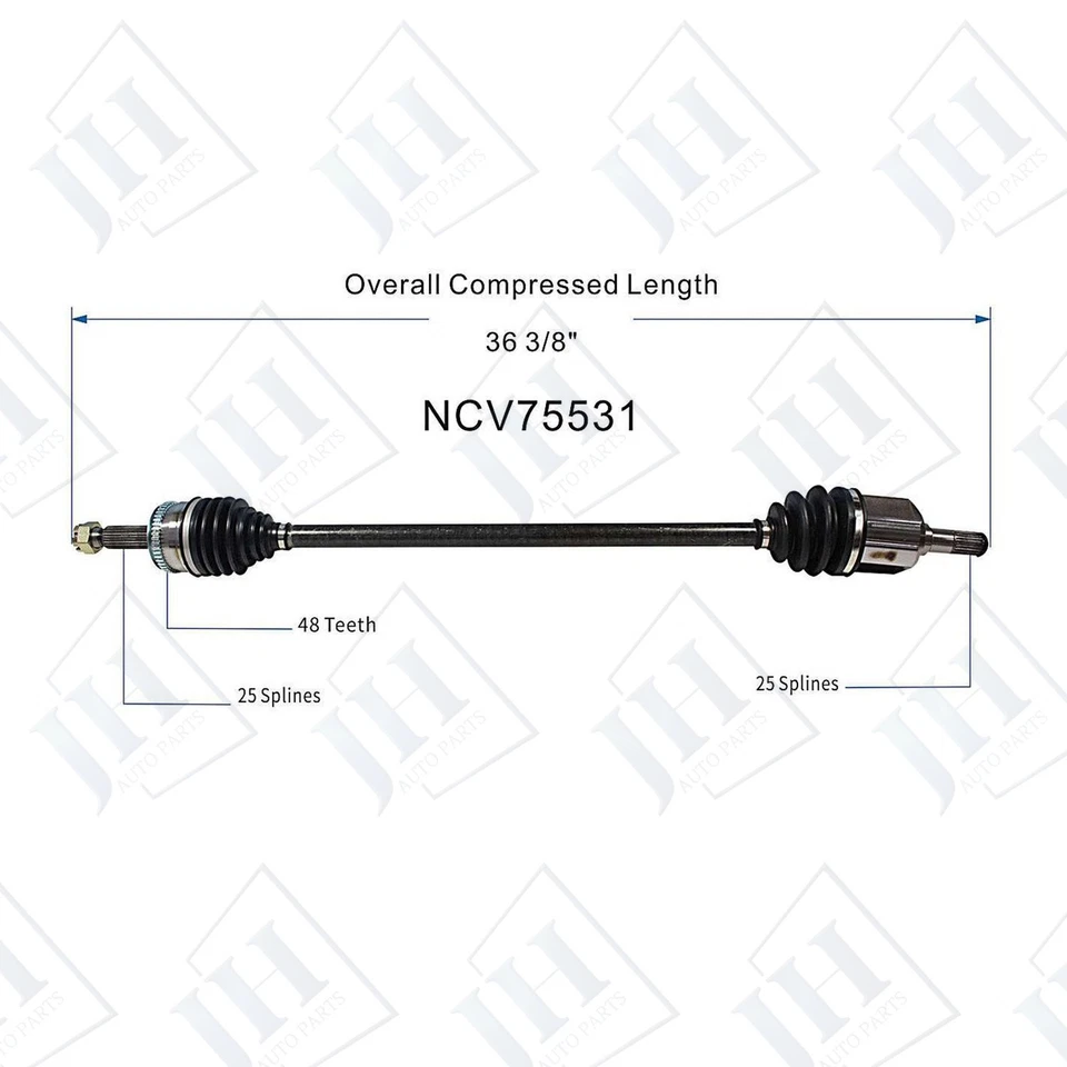 OE Front Pair Left Right CV Axle Shaft Set For 2006-2011 Hyundai Accent FWD Auto Foto 3 de 4