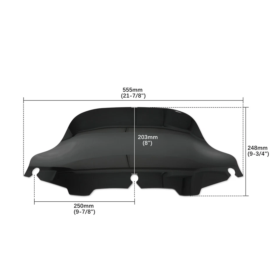 Parabrisas de 8" para Harley Davidson Electra Glide Classic FLHTC 96-2013 Foto 2 de 4