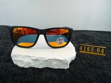 Ray-Ban RB4165 Justin Sunglasses, Matte Black Frame, Orange Red Mirror Polarized